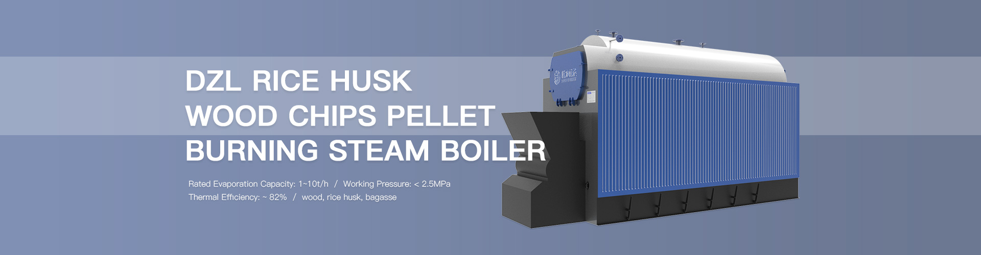 DZL Rice Husk Wood Chips Pellet Burning Steam Boiler
